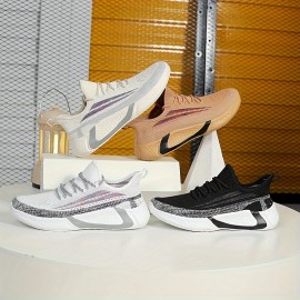 Men's Breathable Lace-Up Knit Sneakers