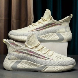 Men's Breathable Lace-Up Knit Sneakers