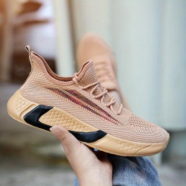 Men's Breathable Lace-Up Knit Sneakers