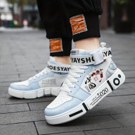 Men's Color Block Skate Sneakers — Durable, Non-Slip Casual Shoes for Youth
