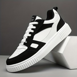 Men's Color Block Skate Shoes — PU Upper, EVA Sole