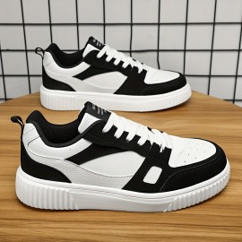 Men's Color Block Skate Shoes — PU Upper, EVA Sole