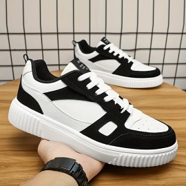 Men's Color Block Skate Shoes — PU Upper, EVA Sole