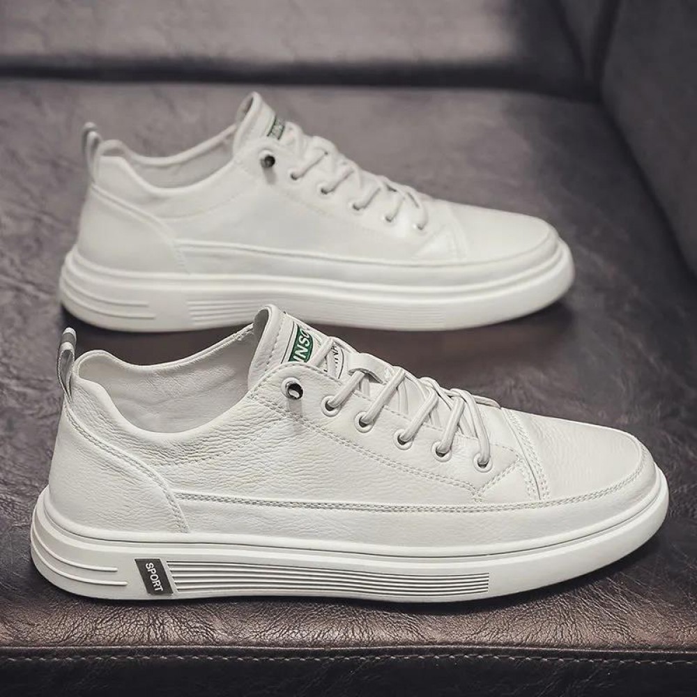 Men's PU Leather Skate Sneakers — Lightweight & Non-Slip