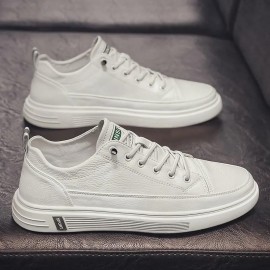 Men's PU Leather Skate Sneakers — Lightweight & Non-Slip