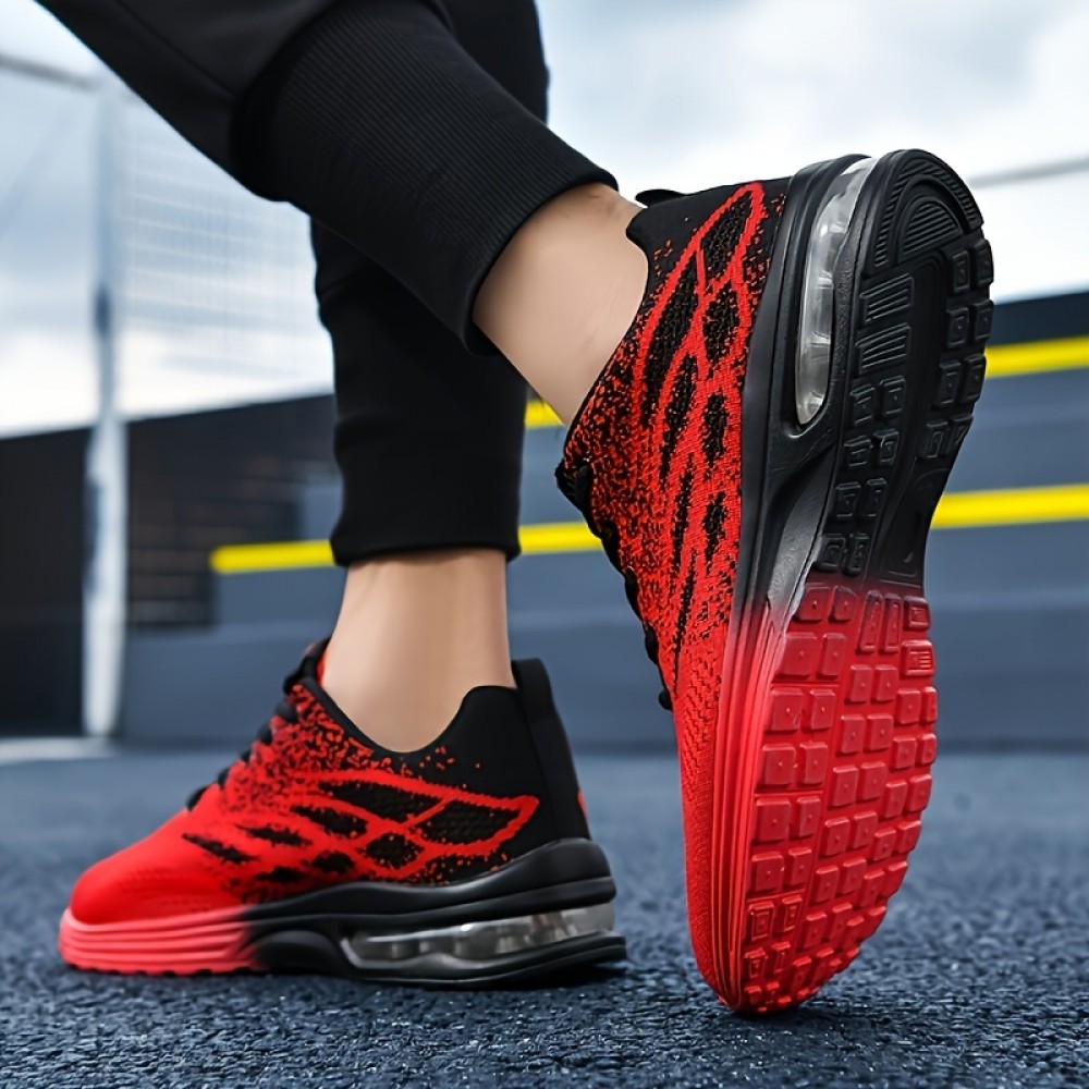 Men's Vegan Lace-Up Sneakers with Air Cushion Technology