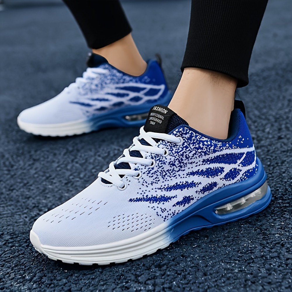 Men's Vegan Lace-Up Sneakers with Air Cushion Technology