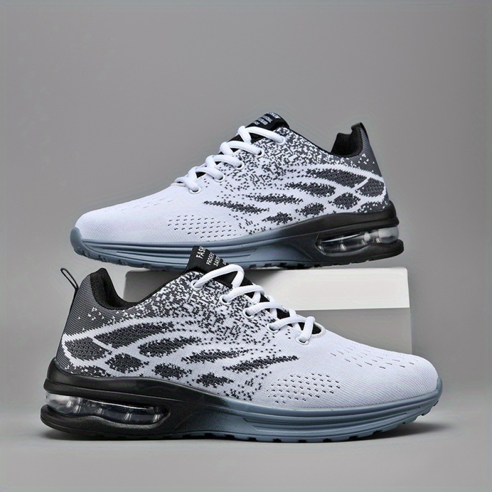 Men's Vegan Lace-Up Sneakers with Air Cushion Technology