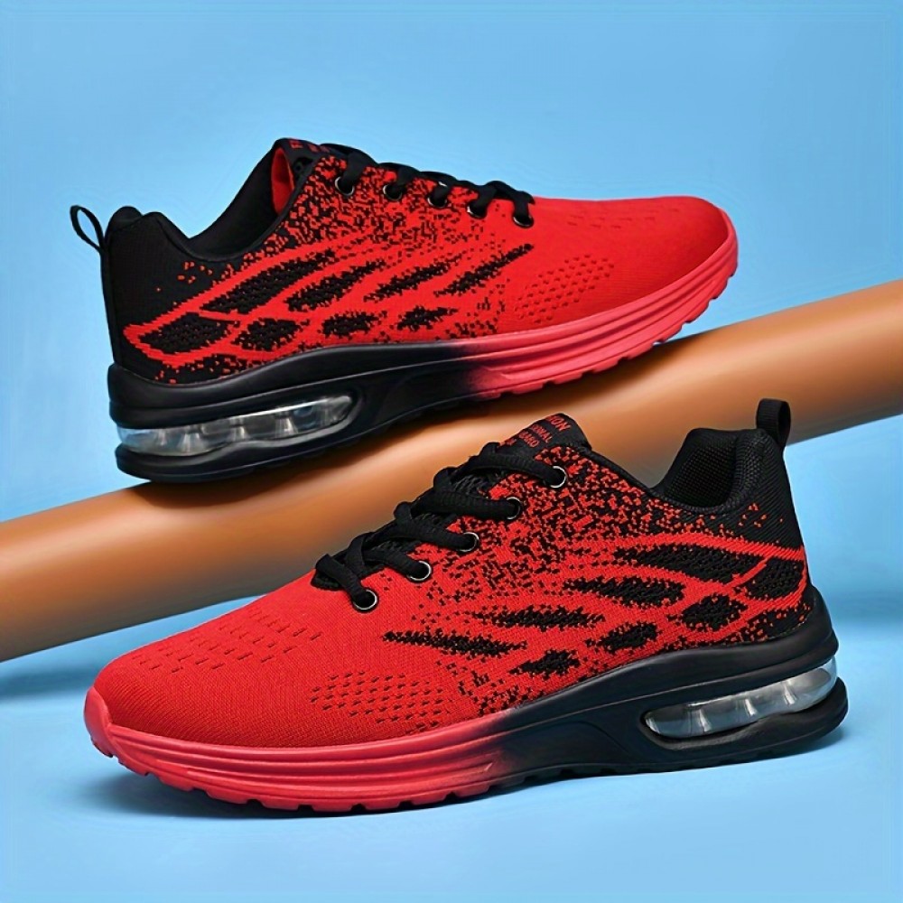Men's Vegan Lace-Up Sneakers with Air Cushion Technology