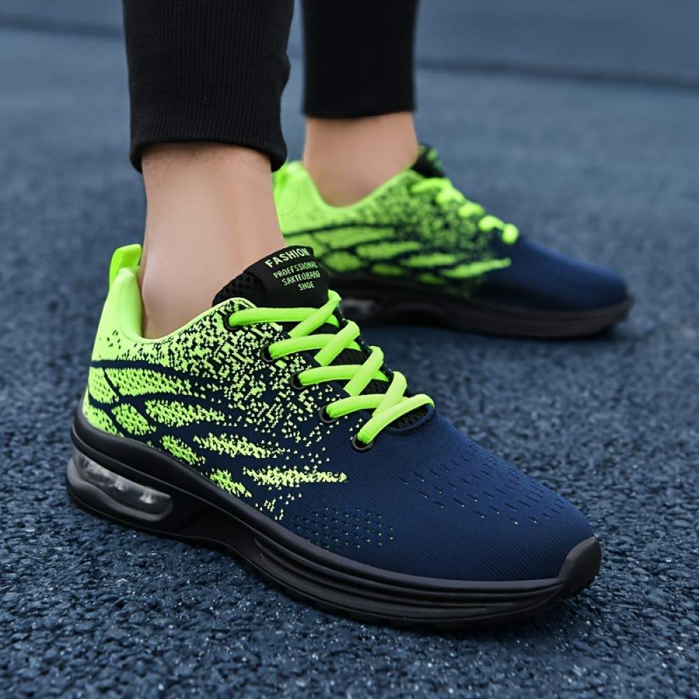 Men's Vegan Lace-Up Sneakers with Air Cushion Technology