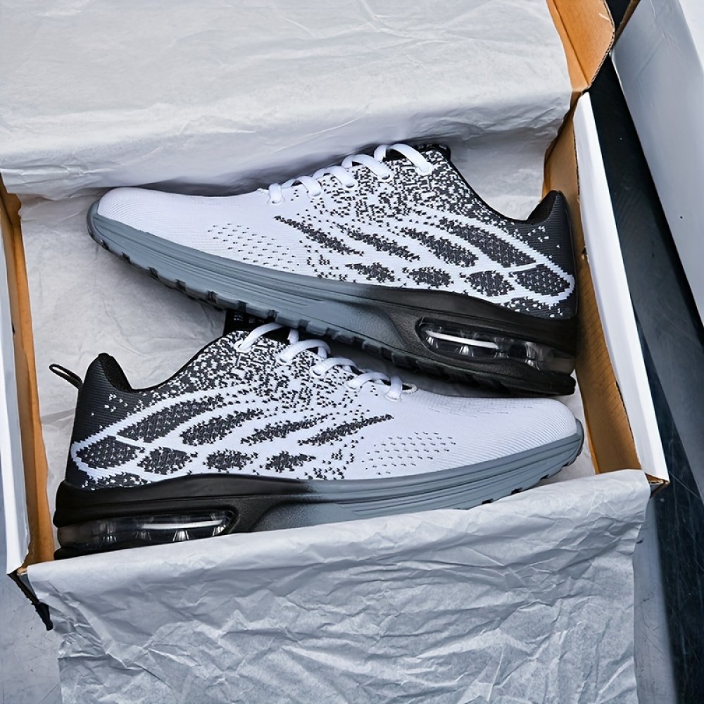 Men's Vegan Lace-Up Sneakers with Air Cushion Technology