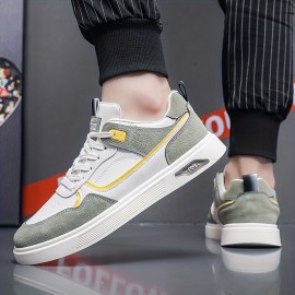Men's Skate Shoes — Rubber Sole, Lace-Up, All-Season Casual Sneakers