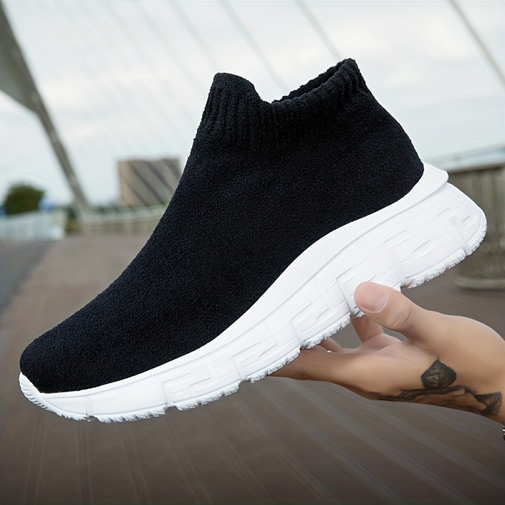 Men's Sock Shoes Slip-on Sneakers | CPSIA & EU REACH Compliant | Adult Athletic Walking Shoes | JLDMNEBA