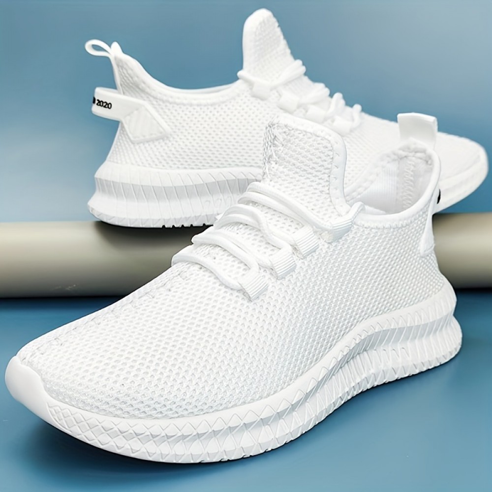 Men's Breathable Mesh Lace-up Sneakers (US 4–12.5) | REACH-Compliant Casual Shoes