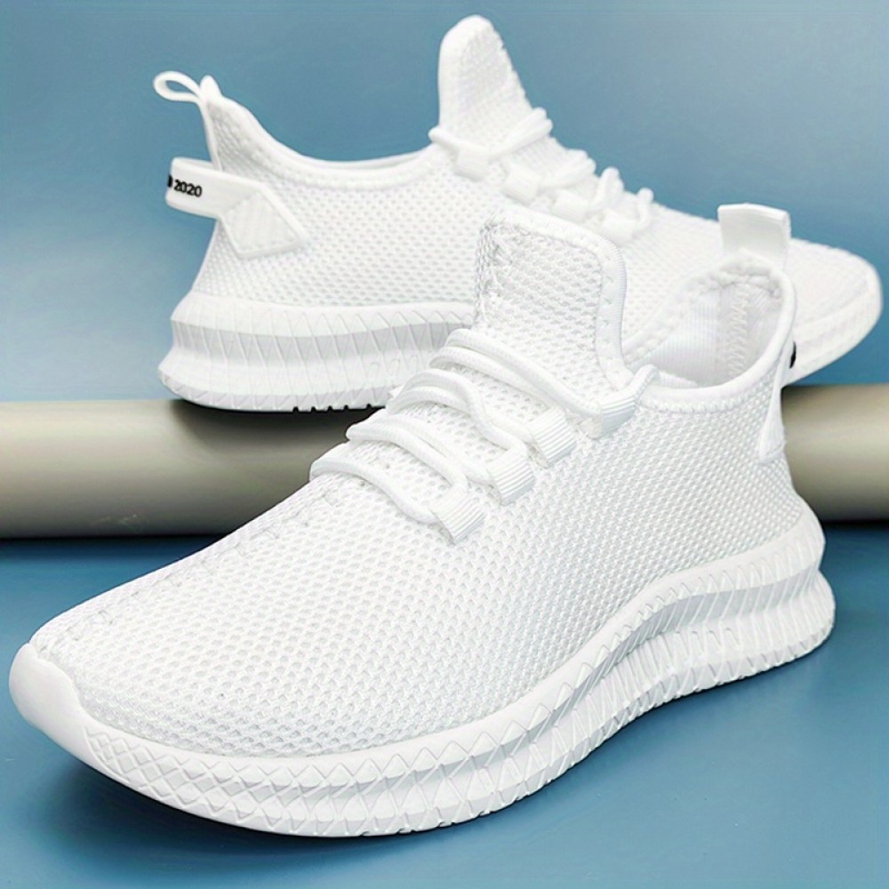 Men's Breathable Mesh Lace-up Sneakers (US 4–12.5) | REACH-Compliant Casual Shoes