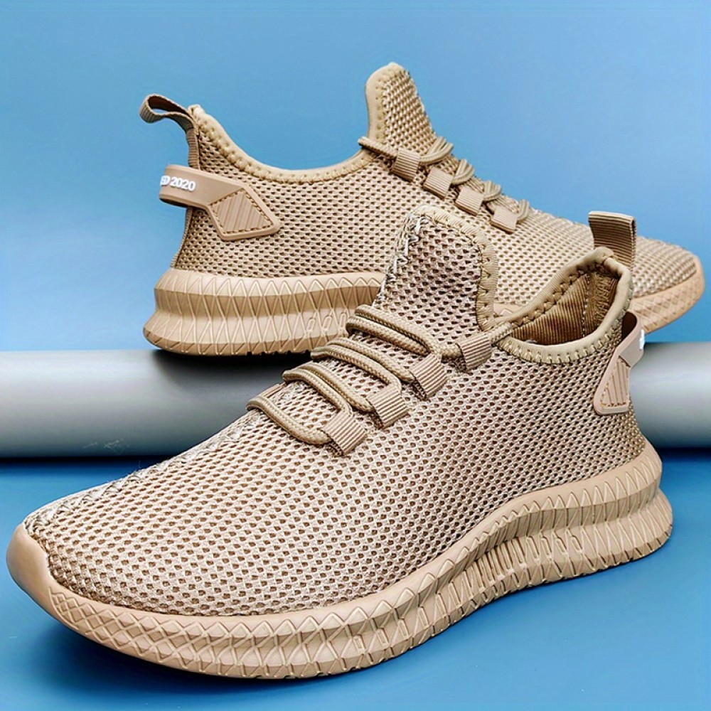 Men's Breathable Mesh Lace-up Sneakers (US 4–12.5) | REACH-Compliant Casual Shoes