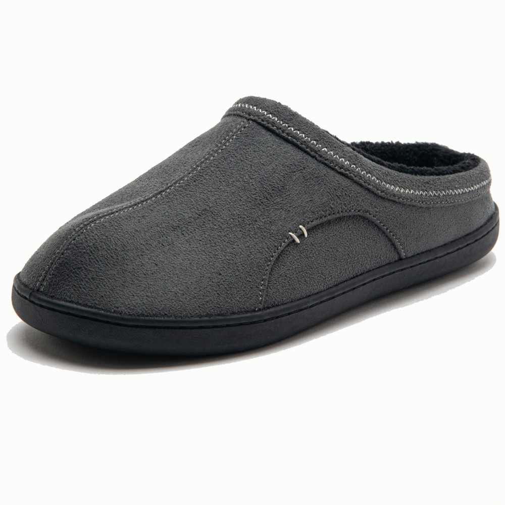 Men's Plus-Size Plush Suede House Slippers