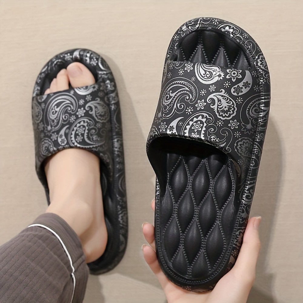 男士卡通EVA拖鞋——防滑厚底平台款