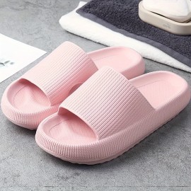 Pure Color Geometric Pattern EVA Slip-On Sandals