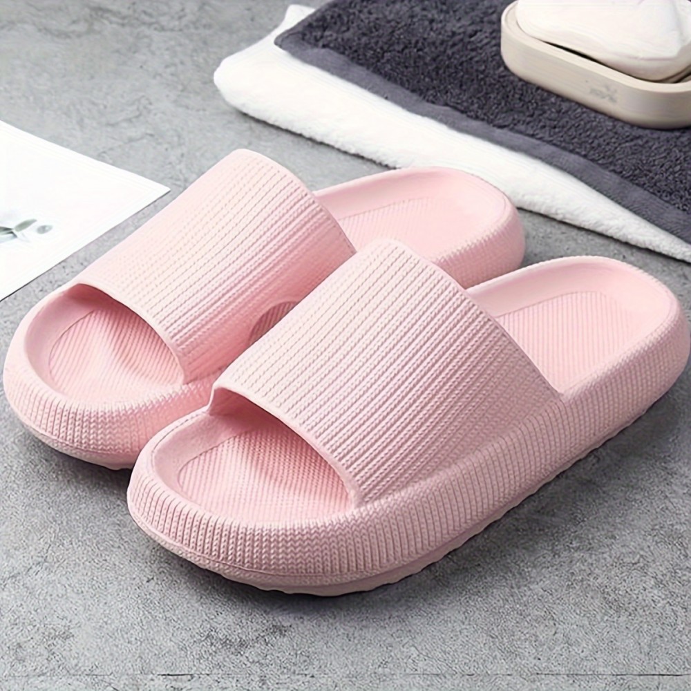 Pure Color Geometric Pattern EVA Slip-On Sandals