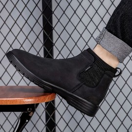 Men's Slip-On Chelsea Boots – Suede-Look, Vintage Style