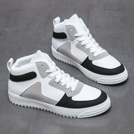 Men's Color-Block High-Top Skate Sneakers
