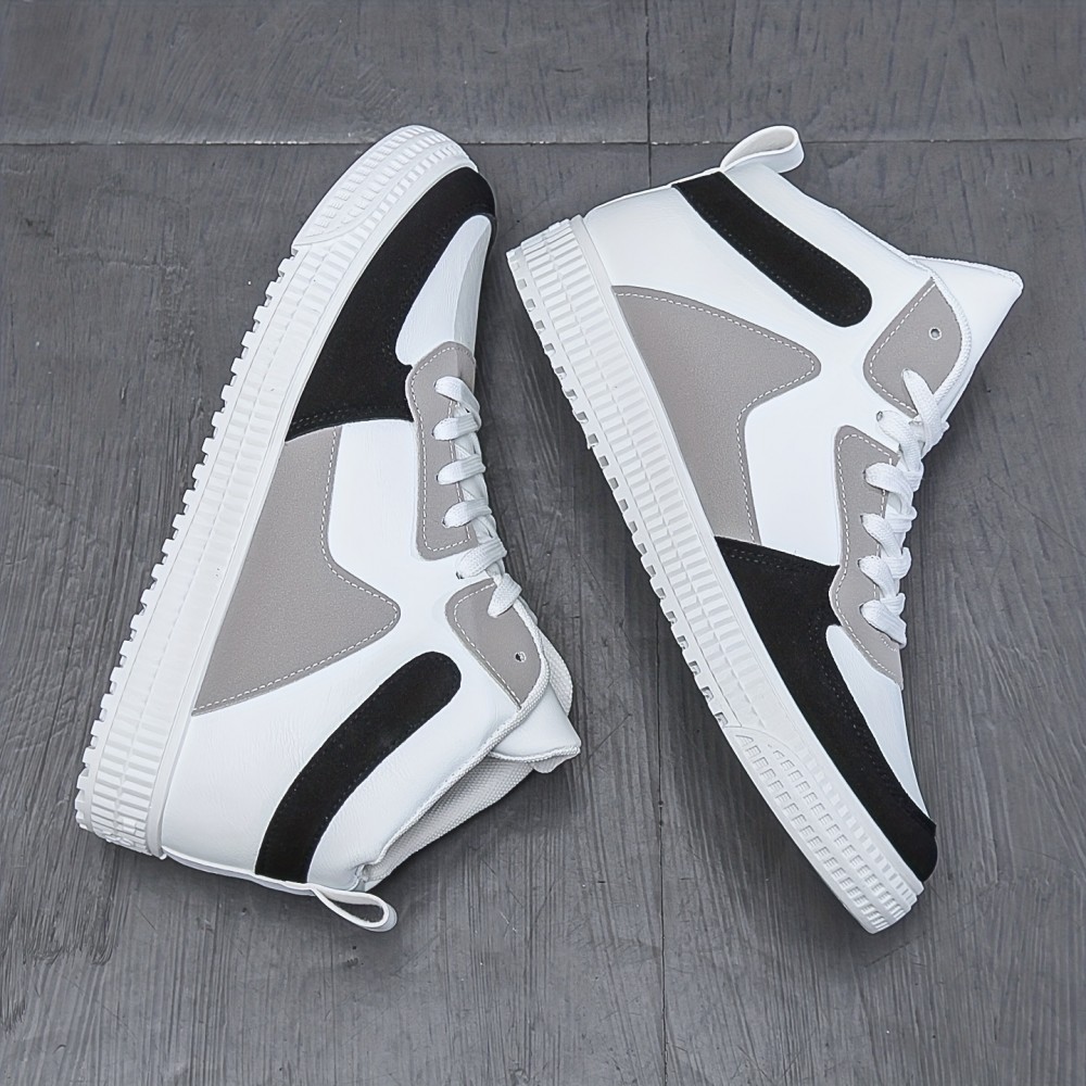 Men's Color-Block High-Top Skate Sneakers
