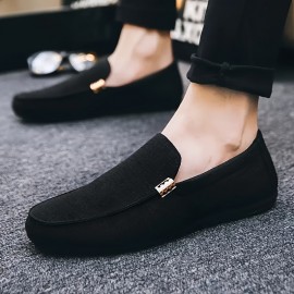 男士帆布一脚蹬乐福鞋——休闲平底鞋