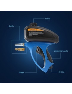 Portable Sandblasting Gun Handheld Pneumatic Sand Blasting Machine with Replaceable Nozzle