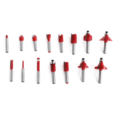 15pcs Router Bit Milling Cutter Woodworking Tools for Electric Hand Trimmer