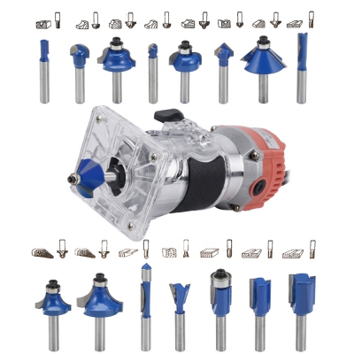 15pcs Router Bit Milling Cutter Woodworking Tools for Electric Hand Trimmer