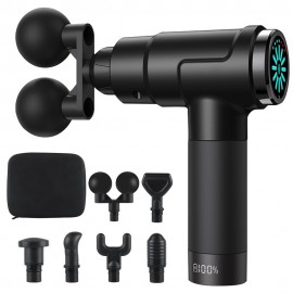 Youmai Dual-Head Percussion Massage Gun — 30 Speed Settings, 2500mAh Battery