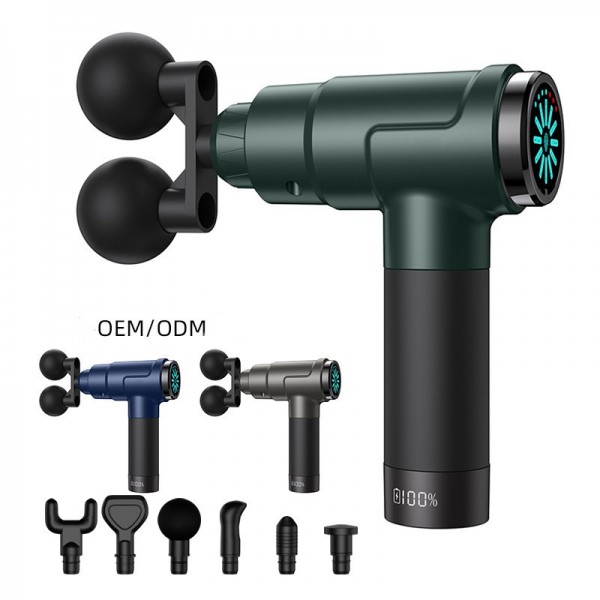 Youmai Dual-Head Percussion Massage Gun — 30 Speed Settings, 2500mAh Battery