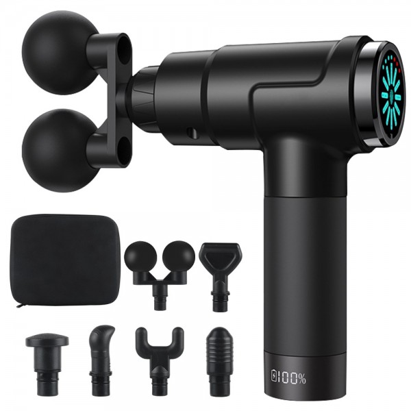 Youmai Dual-Head Percussion Massage Gun — 30 Speed Settings, 2500mAh Battery