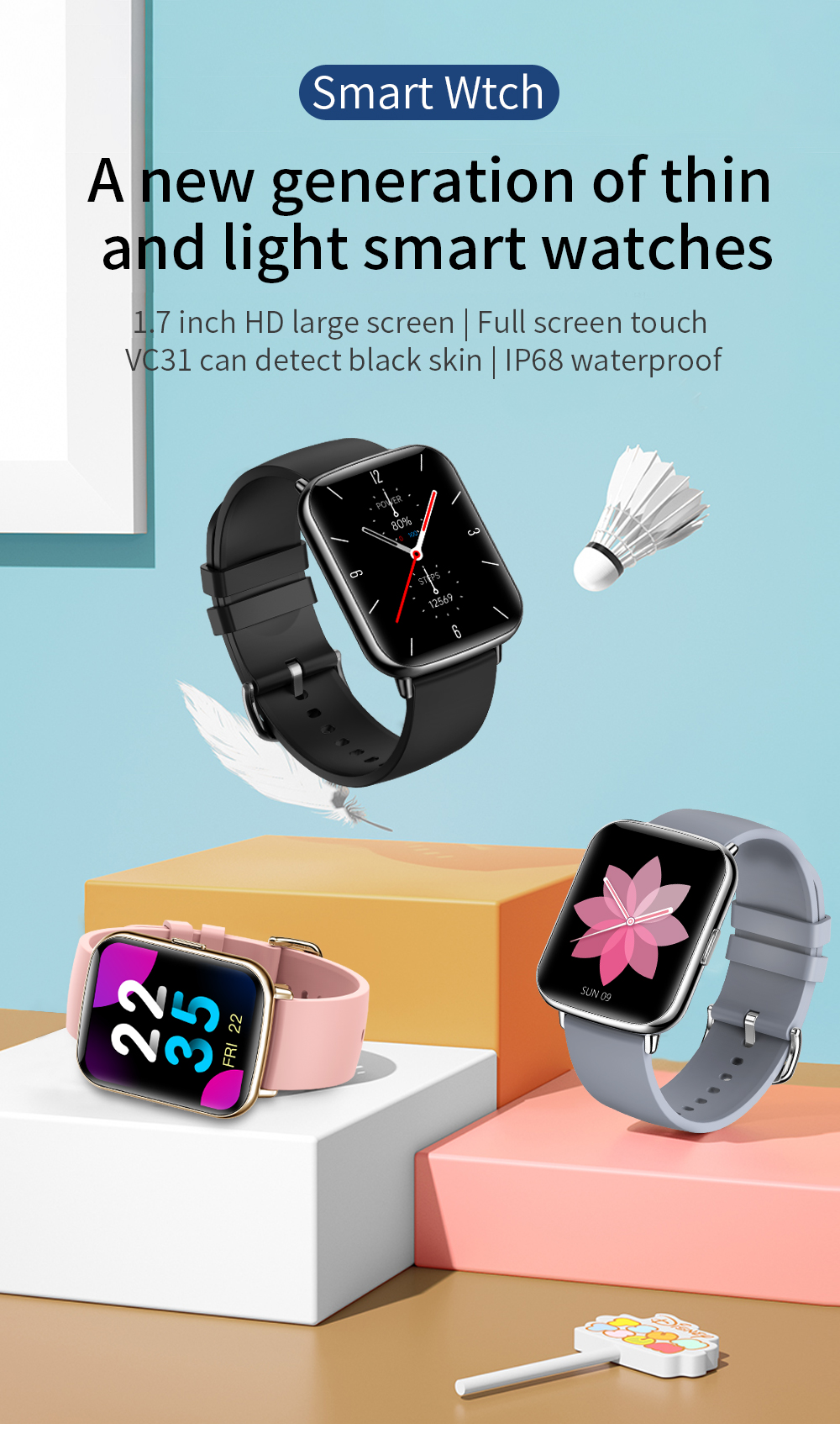 Front view of smart watch