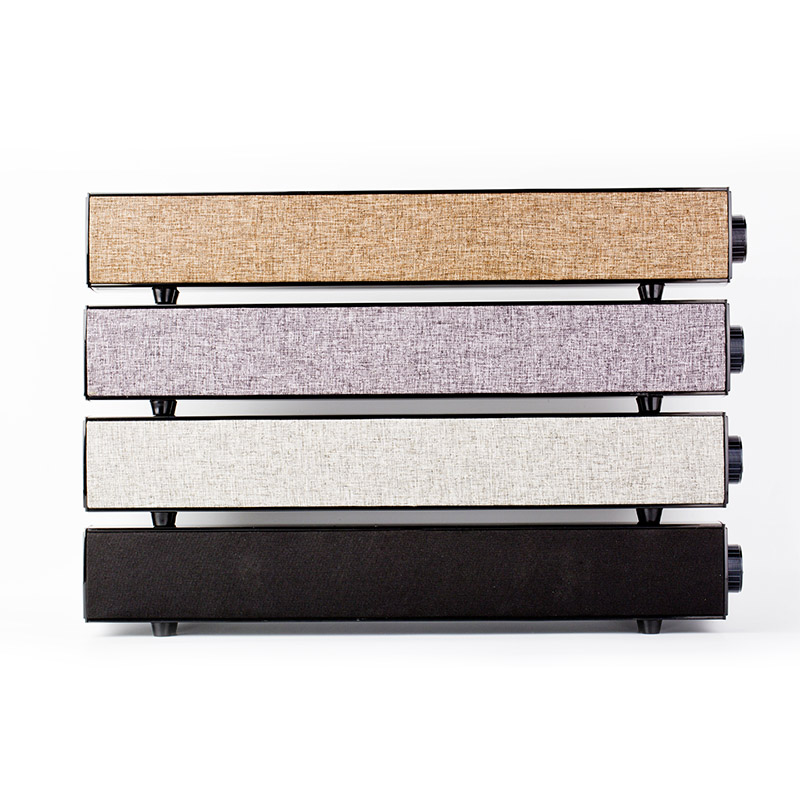 Portable wireless subwoofer and soundbar paired with mobile device
