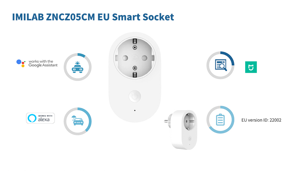 Front view of IMILAB ZNCZ05CM Smart Plug