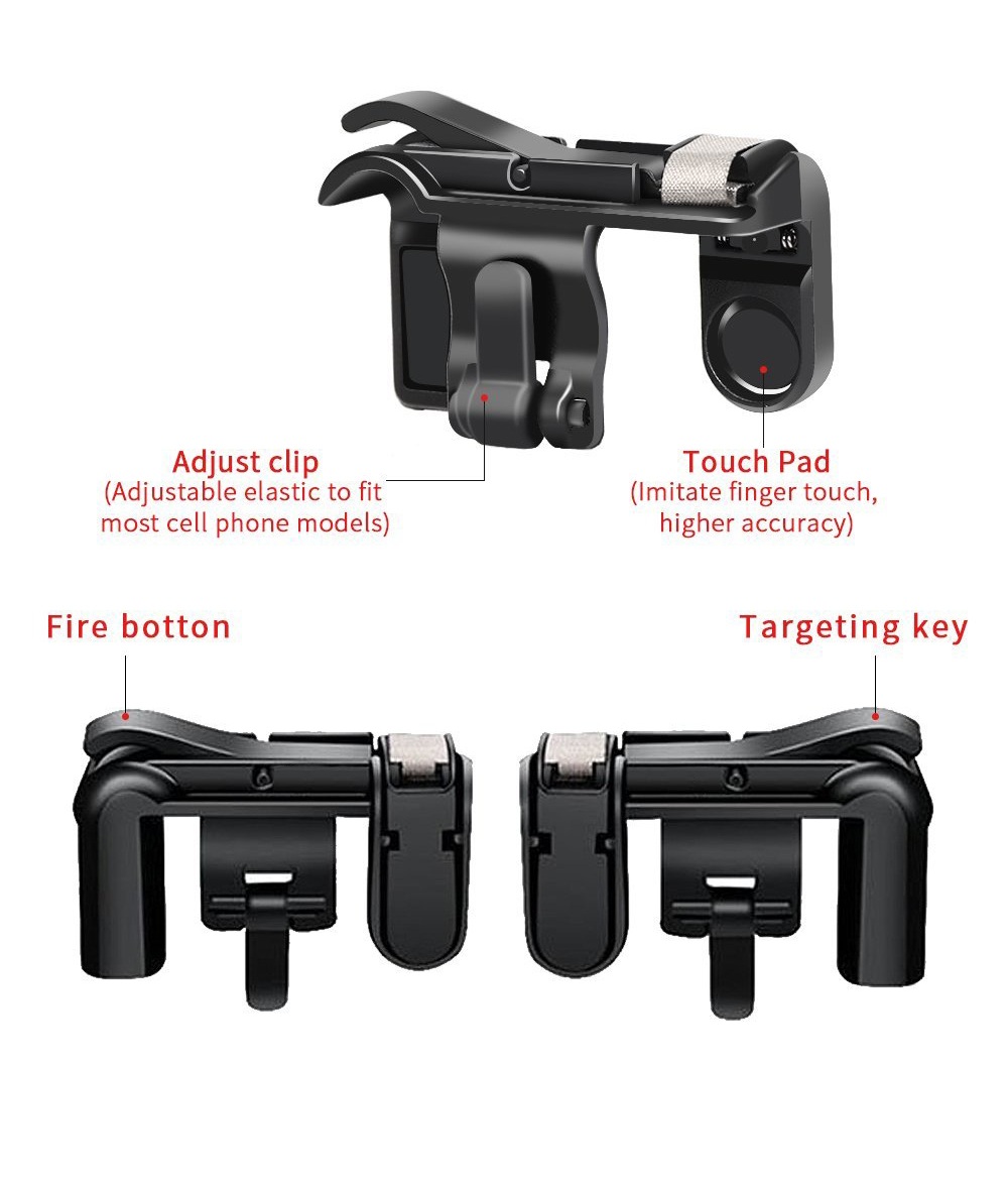 2-Pack Mobile Shooting Game Fire/Aim Buttons (L1 R1 Controller)