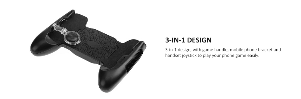 3-in-1 Joystick Grip Game Controller with Phone Mount