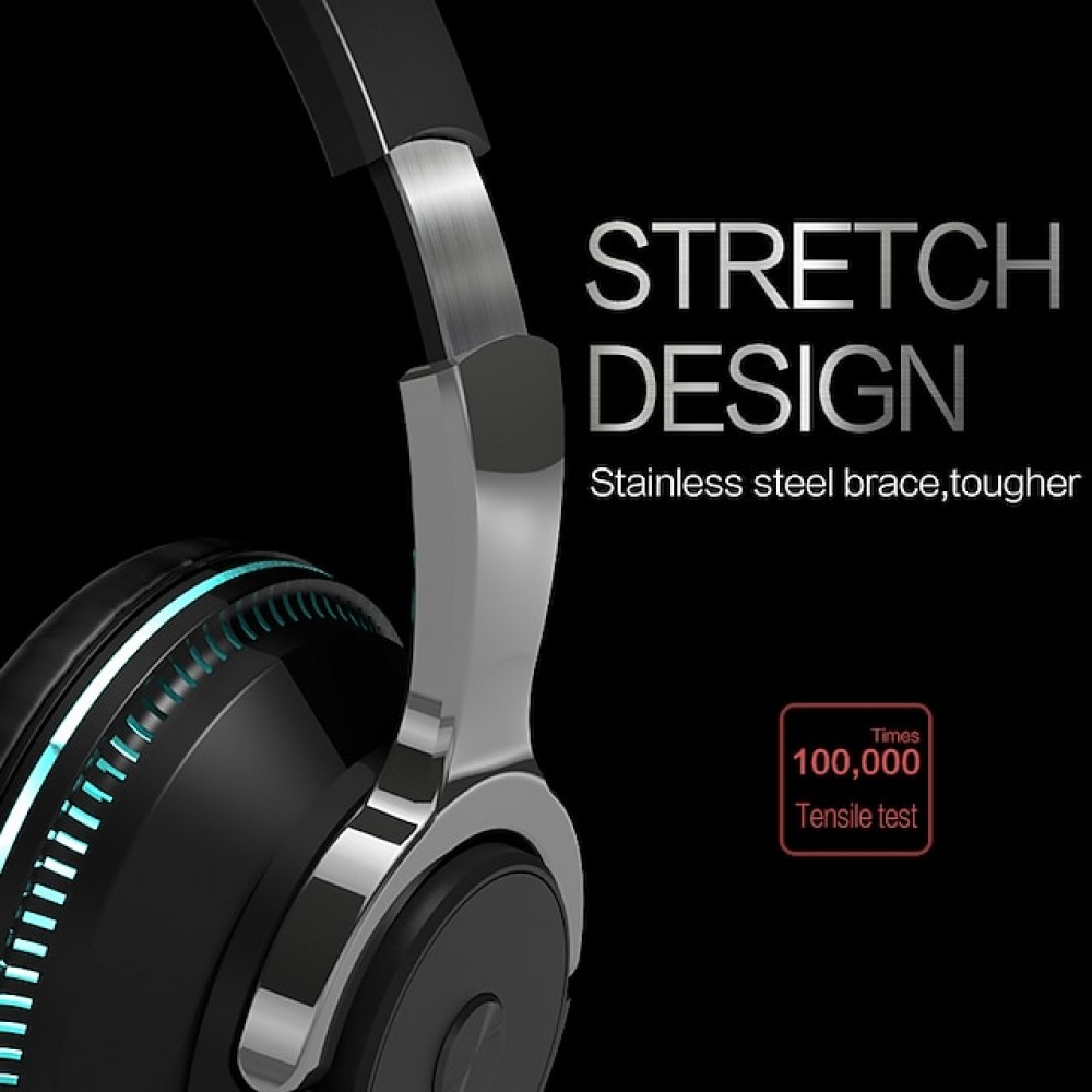 H2 Wireless Bluetooth 5.0 Over-Ear Headphones with Mic & Deep Bass