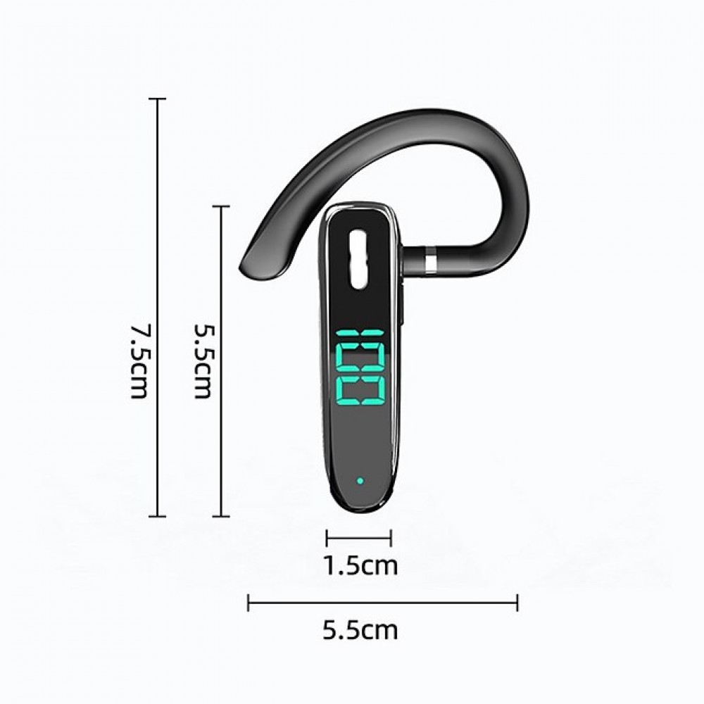 K50 Bluetooth 5.3 Earhook Headphones — ENC Environmental Noise Cancellation, LED Battery Indicator, 10-Hour Playtime