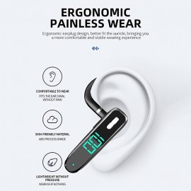 K50 Bluetooth 5.3 Earhook Headphones — ENC Environmental Noise Cancellation, LED Battery Indicator, 10-Hour Playtime