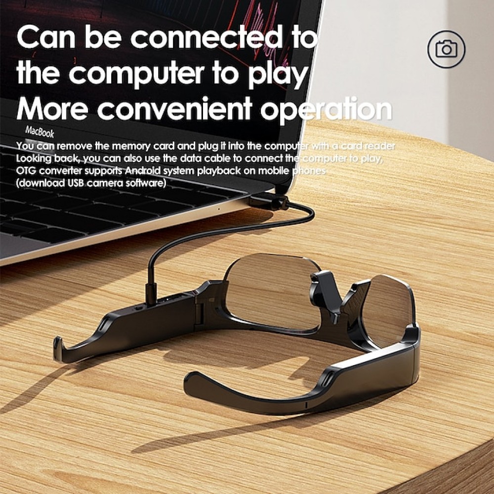 XL16 Bluetooth Open-Ear Audio Glasses — IPX6 Waterproof, 3-Hour Playtime