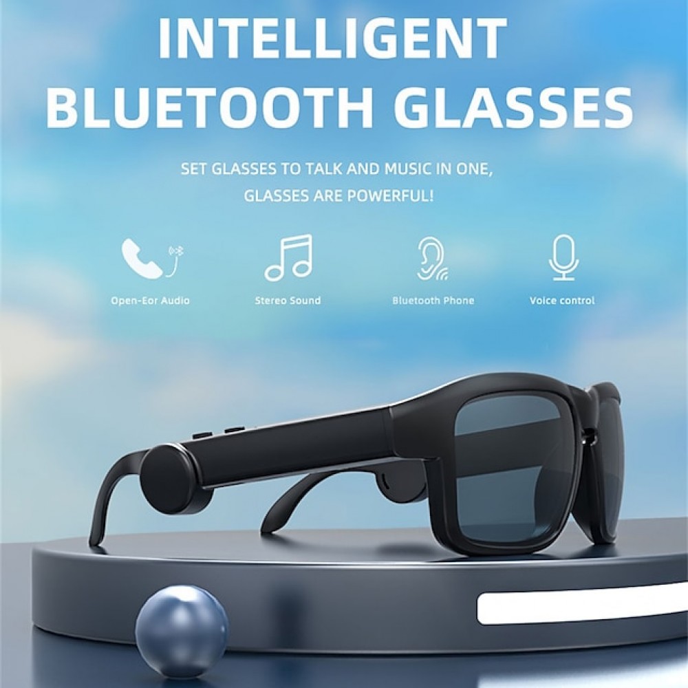XG-88 Bluetooth Open-Ear Audio Glasses — ANC Active Noise Cancellation, IPX5 Waterproof, Qi Wireless Charging