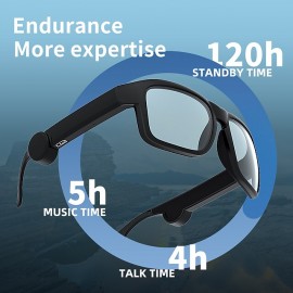 XG-88 Bluetooth Open-Ear Audio Glasses — ANC Active Noise Cancellation, IPX5 Waterproof, Qi Wireless Charging