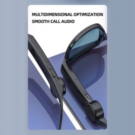 XG-88 Bluetooth Open-Ear Audio Glasses — ANC Active Noise Cancellation, IPX5 Waterproof, Qi Wireless Charging