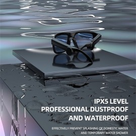 XG-88 Bluetooth Open-Ear Audio Glasses — ANC Active Noise Cancellation, IPX5 Waterproof, Qi Wireless Charging