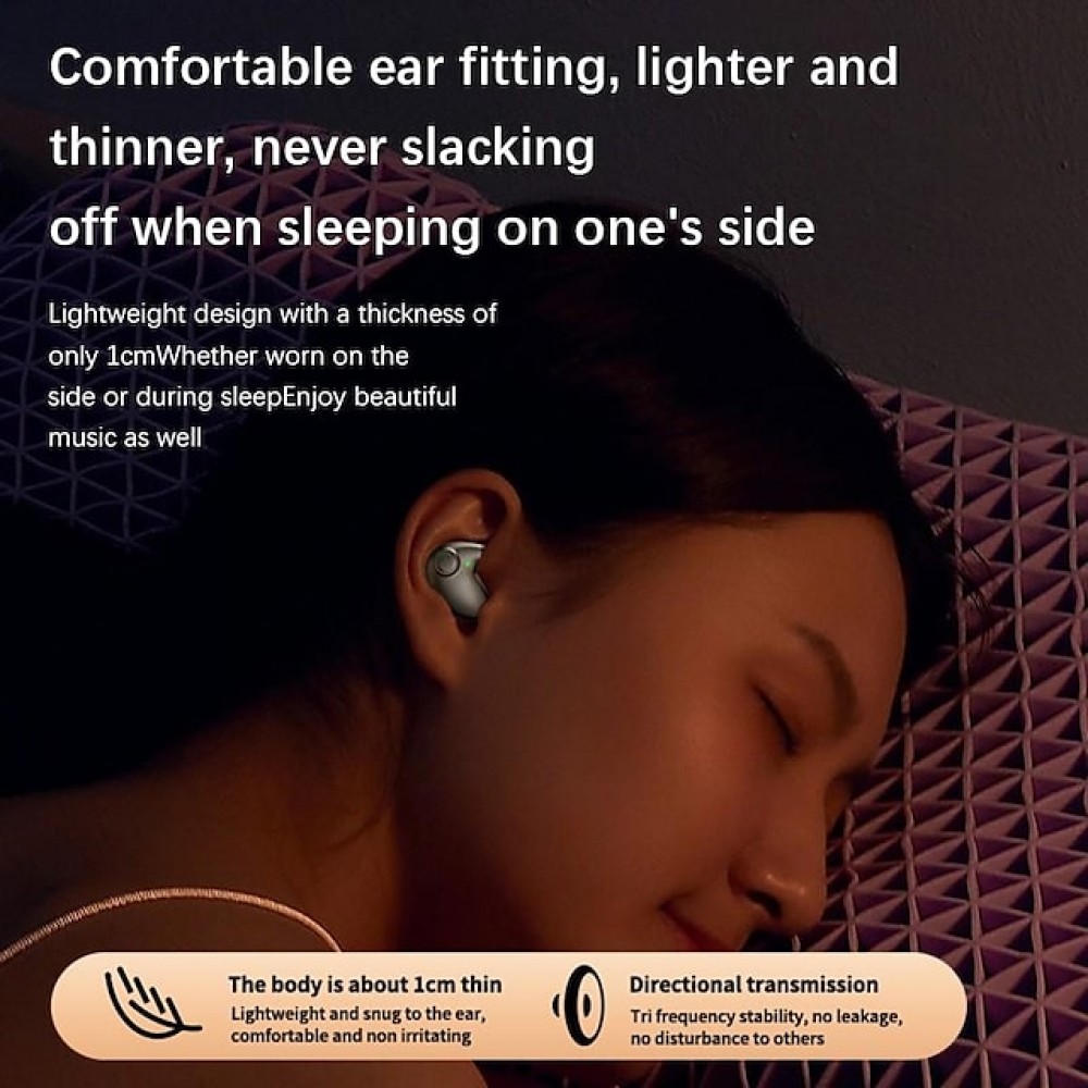 Wireless Sleep Earbuds — Bluetooth 5.3, IPX5 Water-Resistant, 5-Hour Battery Life