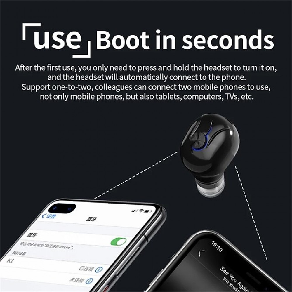 K1 True Wireless Bluetooth Earbuds — Bluetooth 5.0, Active Noise Cancellation (ANC), 20-Hour Total Battery Life