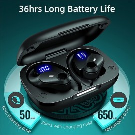 T16 True Wireless Bluetooth Earbuds — 48-Hour Total Battery Life, Built-in LED Smart Display, Bluetooth 5.3